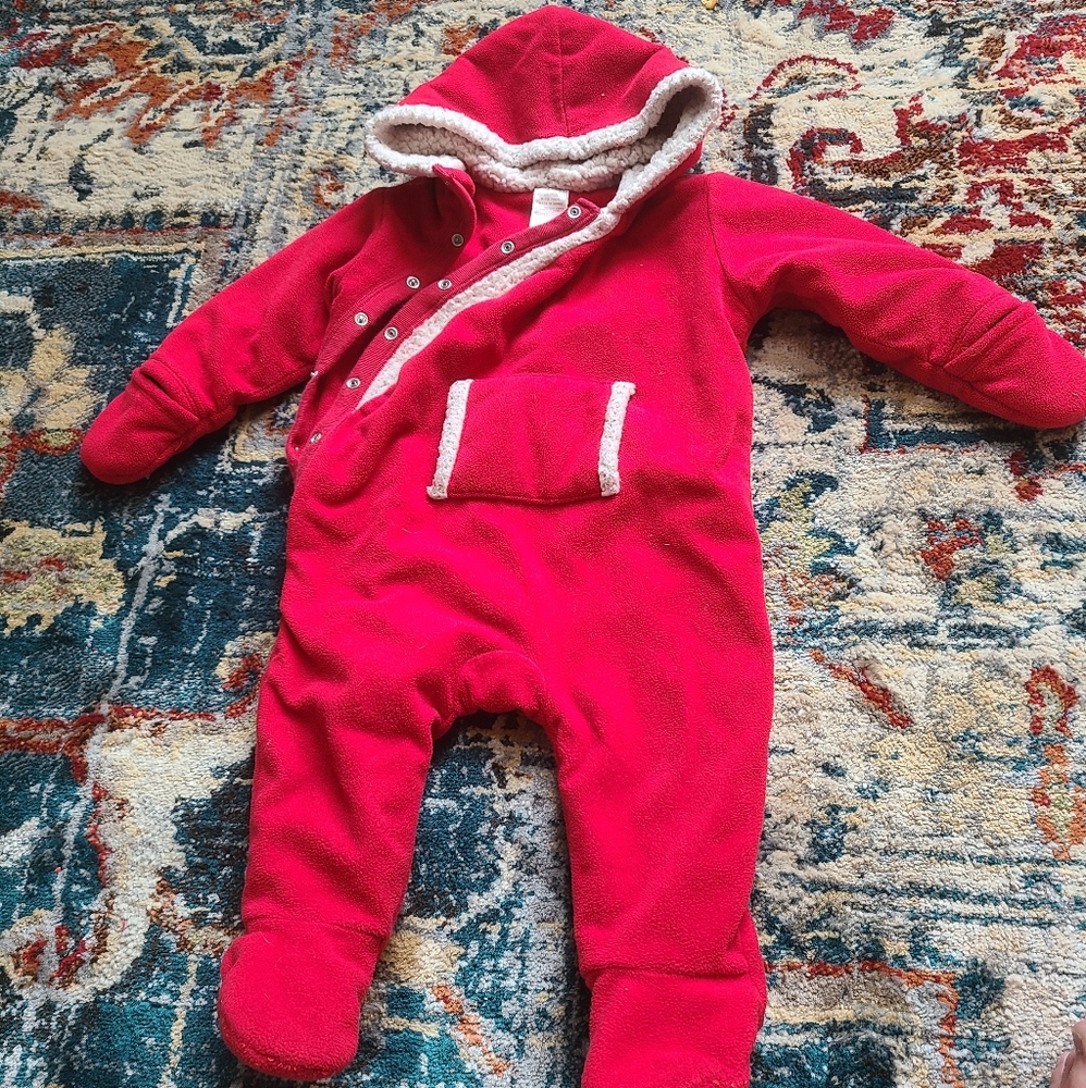 Fleece snowsuit/bunting suit